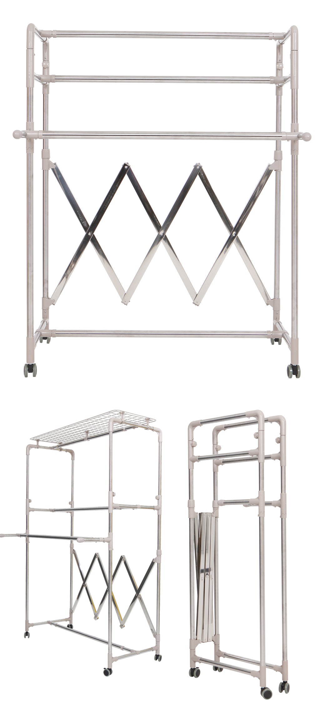 自分だけの素敵なドレスルームに！取り付け簡単！カサマル4段ジャンボ