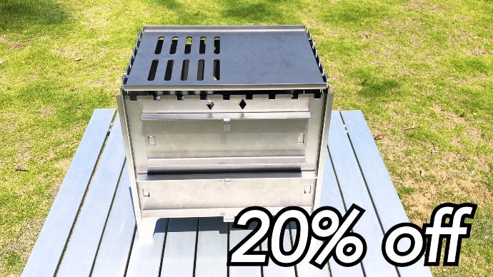 組立式BBQグリル＆焚き火台 ピザ窯付ファミリータイプとソロ(1~2