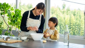 親子でおうち時間を楽しむ、3WAYマルチカフェエプロン