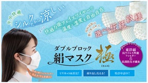 抗ウイルスフィルター＆抗菌・消臭不織布＆フェイスワイヤーの肌に優しいシルクマスク