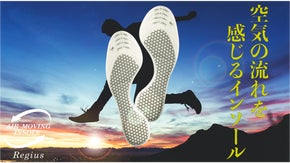 足裏で空気が動くので気持ちいい。　エア・ムービング インソール　レジアス