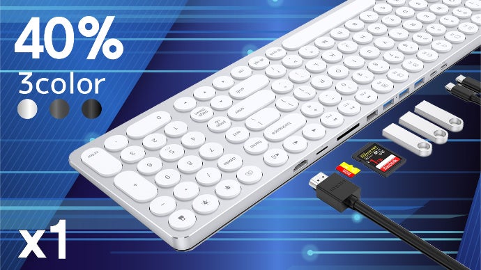 パソコンの機能を劇的に向上する9in1ハーブ付き多機能キーボード登場