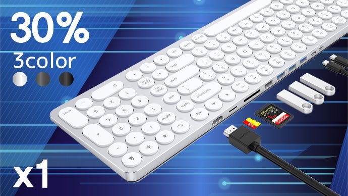 パソコンの機能を劇的に向上する9in1ハーブ付き多機能キーボード登場