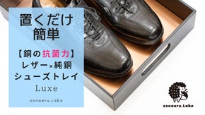 外から家に菌を持ち込まない！ 銅の力で抗菌・置くだけ簡単シューズトレイ