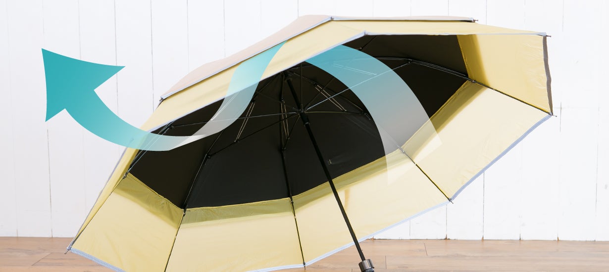 長傘より短いのに、開くと長傘サイズ！突然のゲリラ豪雨でも安心