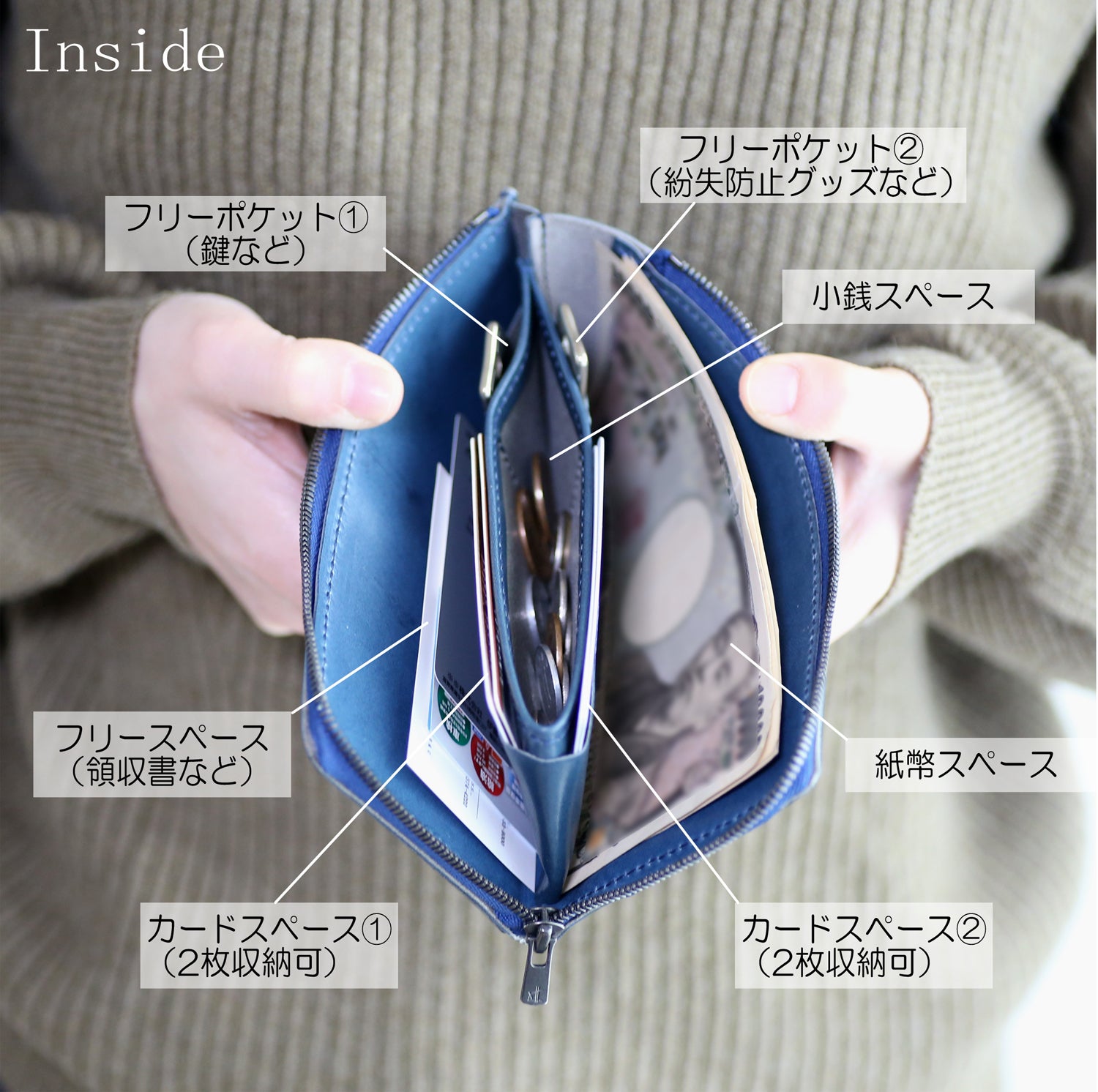 Makuake｜「極小長財布の決定版」紙幣を折らずに20枚収納！日本