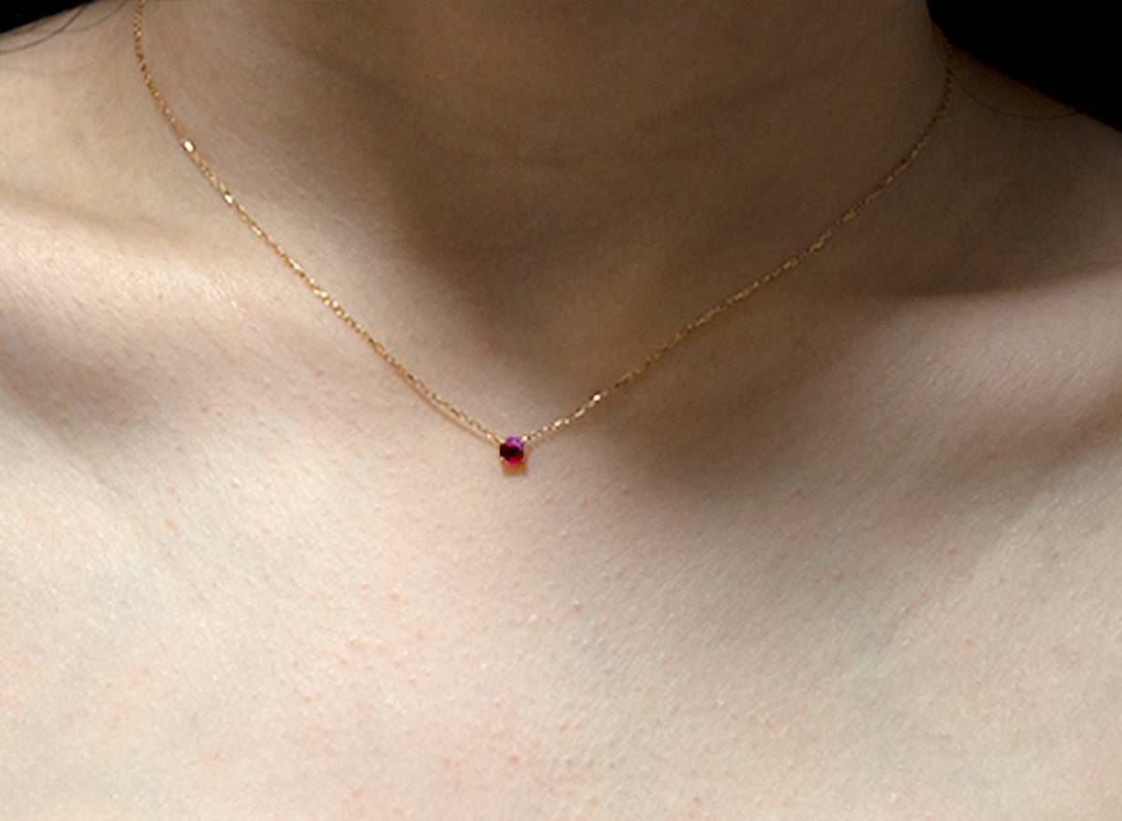 ルビー　ネックレス　K18 オーバル　ピジョンブラッド【GIA】【新品】 楽天市場】【10％OFFクーポン】【鑑別書】 ルビー ネックレス 非