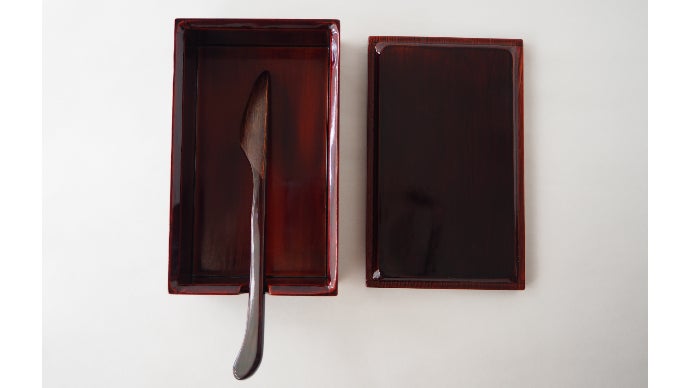 飛騨春慶　漆器 魚型皿 フォーク付き 飛騨春慶 漆器 魚型皿 フォーク付き