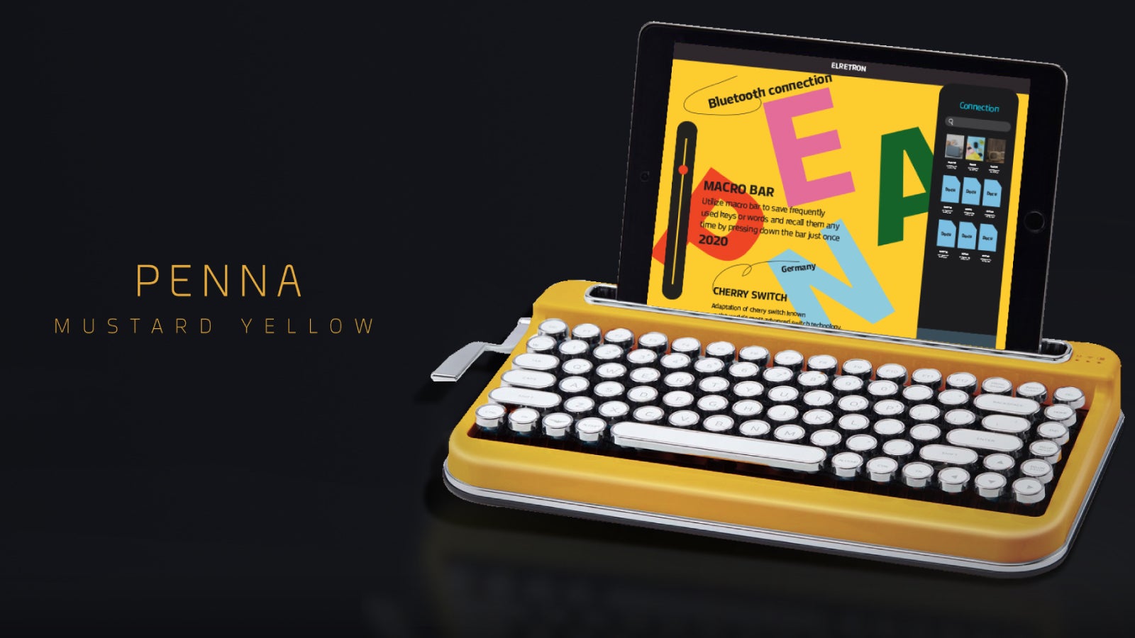タイプライター風 レトロキーボード PENNA Mustard Yellow Amazon.co.jp: アイアス タイプライター風レトロキーボードPENNA