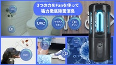 紫外線照射型空気除菌消臭器！UV-C・オゾン・マイナスイオンのトリプルパワー