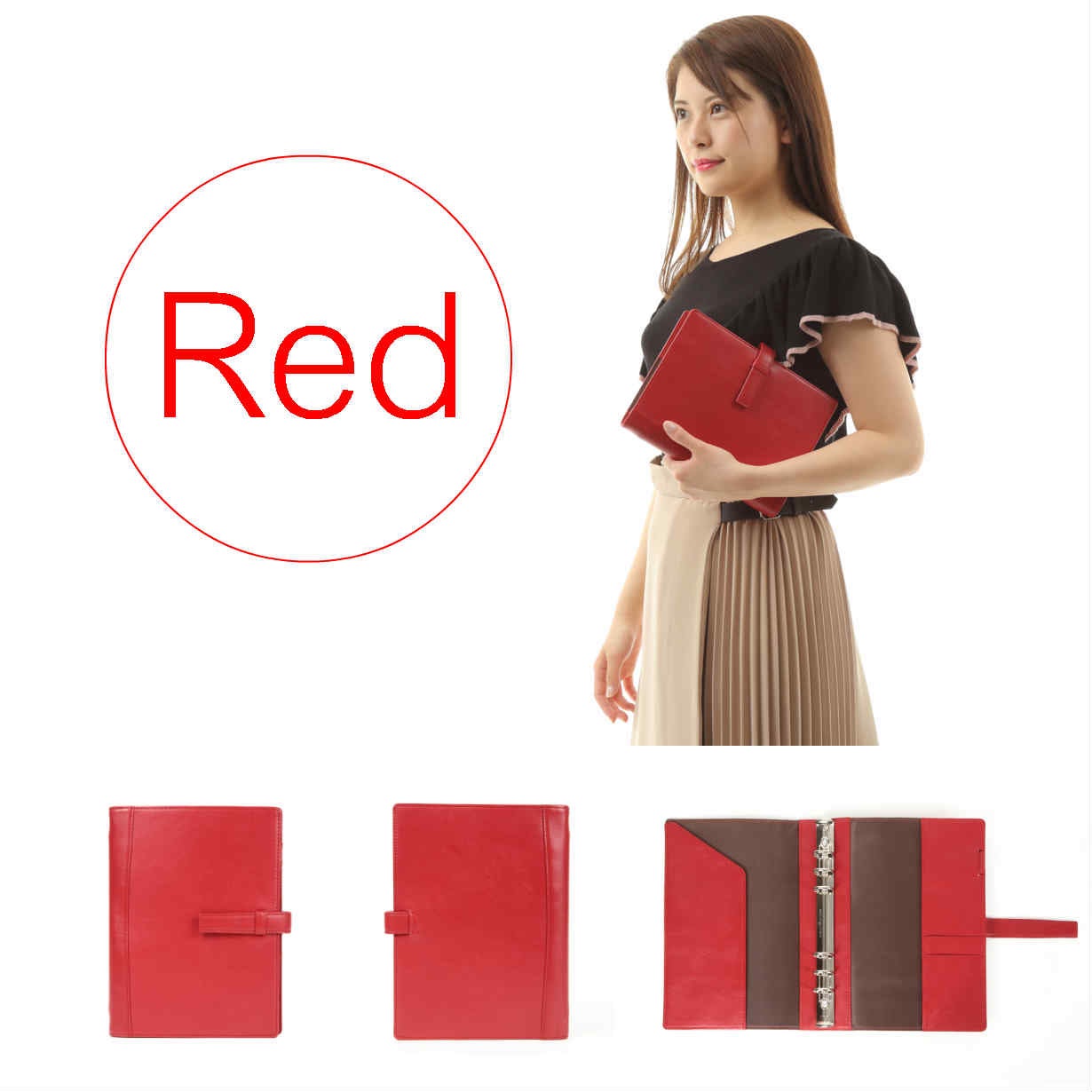 ビジネスマンの強い味方 超軽量！牛本革システム手帳 タンニンなめし