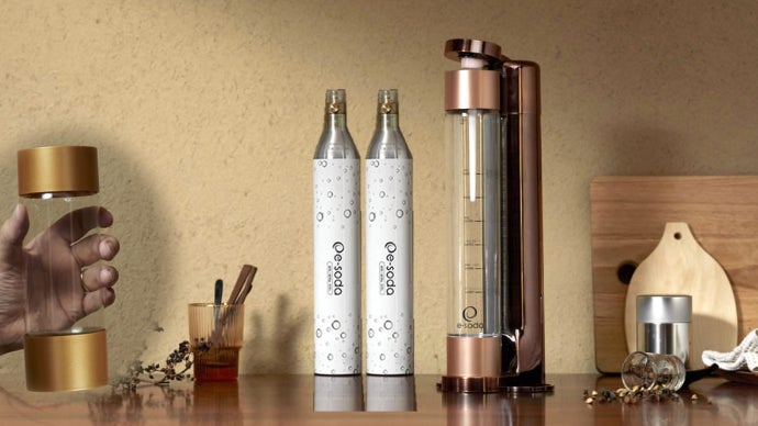 e-soda ドリンク本体（ホワイト）ボトル キャップ付き &専用換えボトル