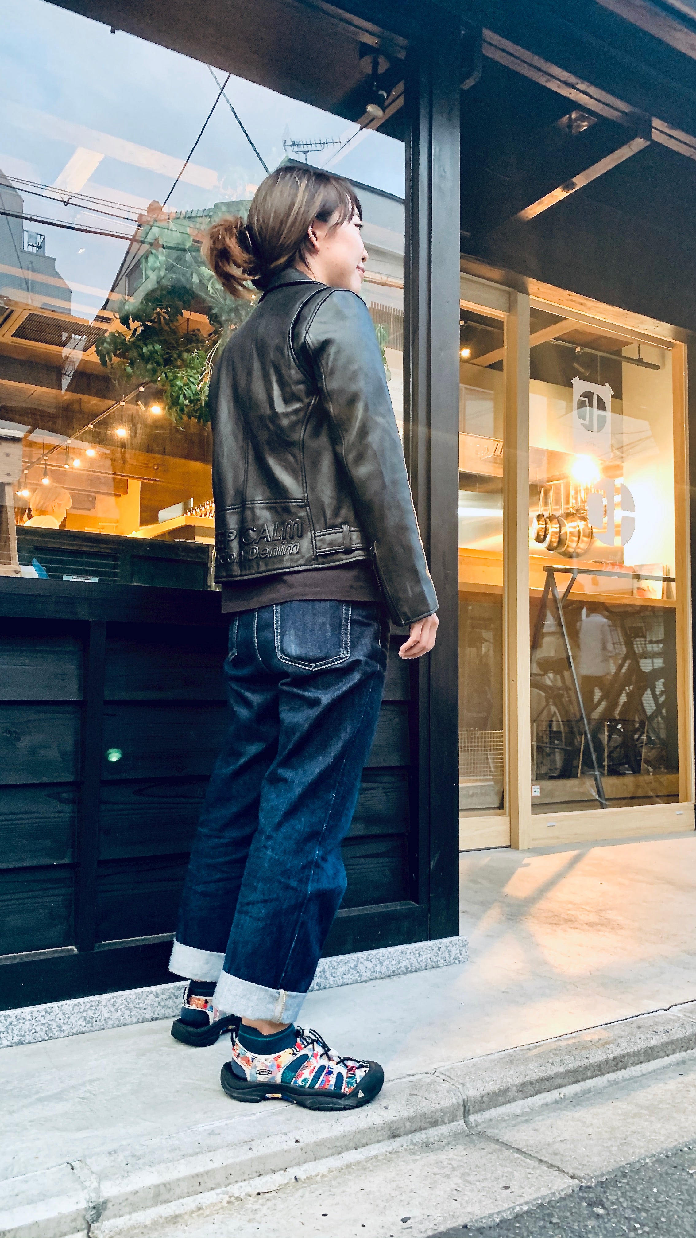 雨の日も着れる』 ラムレザー・ライダースジャケット・（耐水機能