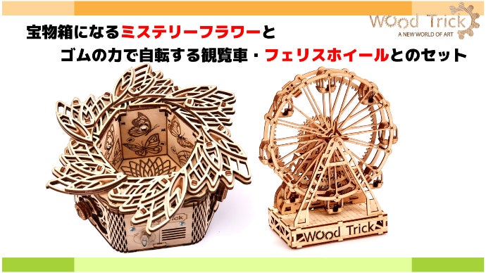24時間限定タイムセール 3Dウッドパズル新作】魅惑の花の贈り物 ミステリーフラワーWood その他