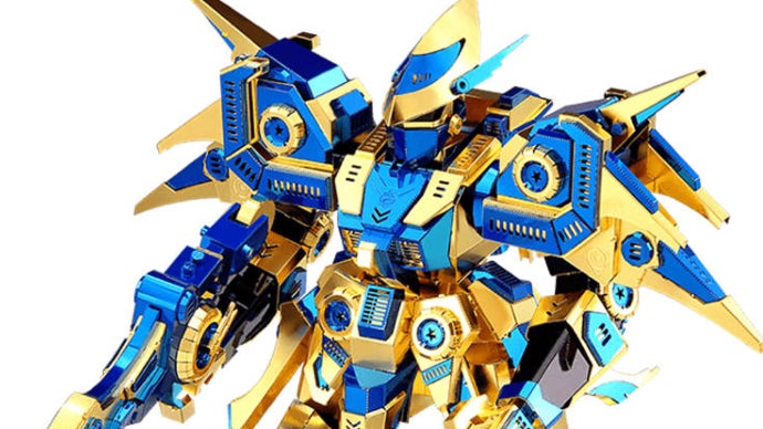 光り輝くメタリックナノパズル新作 【メタルロボット