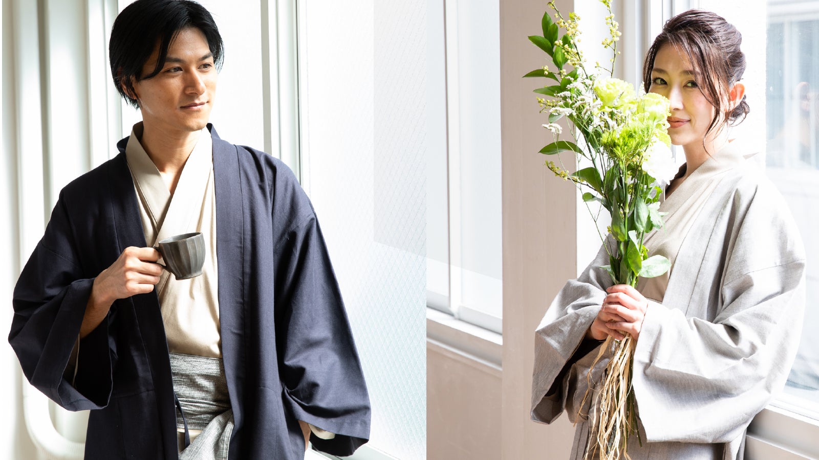 誰でも簡単に旅館気分、国産「浴衣ルームウェア」で日常を艶やかに