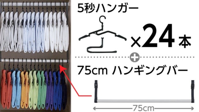 ごちゃごちゃクローゼットがあっという間に整頓！立ったまま畳める驚き