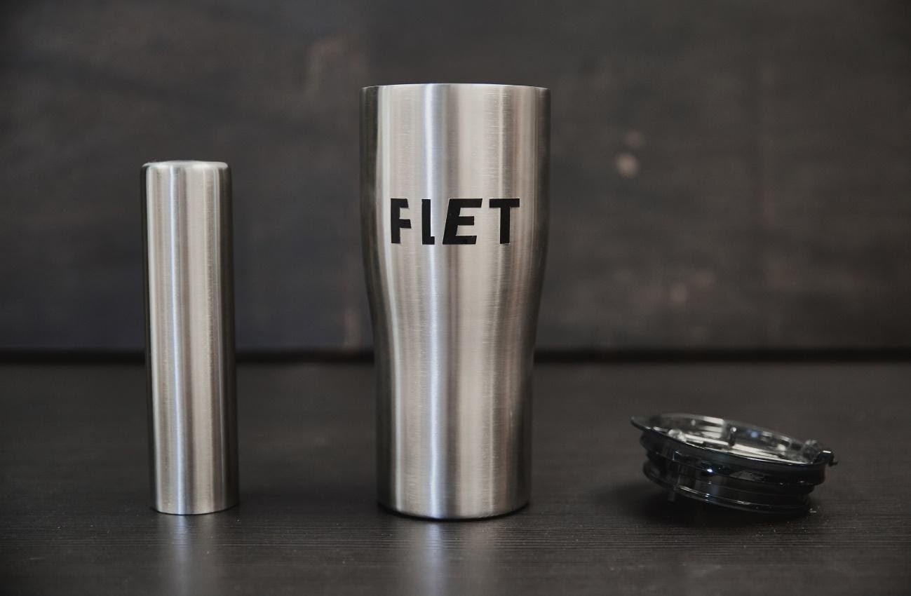 FLET タンブラー 750ml 冷却スティック付 （ステンレス製 真空二重構造