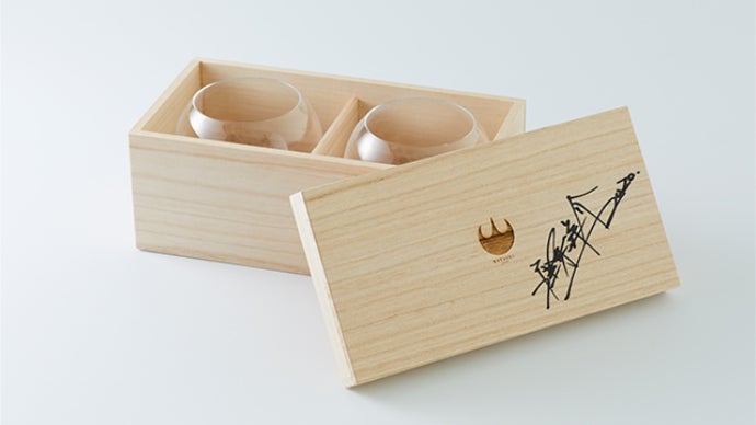 縁-ENISHI-グラス シングル特製木箱付 窪塚洋介 新ブランド第一弾！水を愉しむ、まん丸なグラス『縁~ENISHI