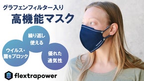 【菌・ウイルスをブロック】繰り返し使える！グラフェンフィルター入りマスク