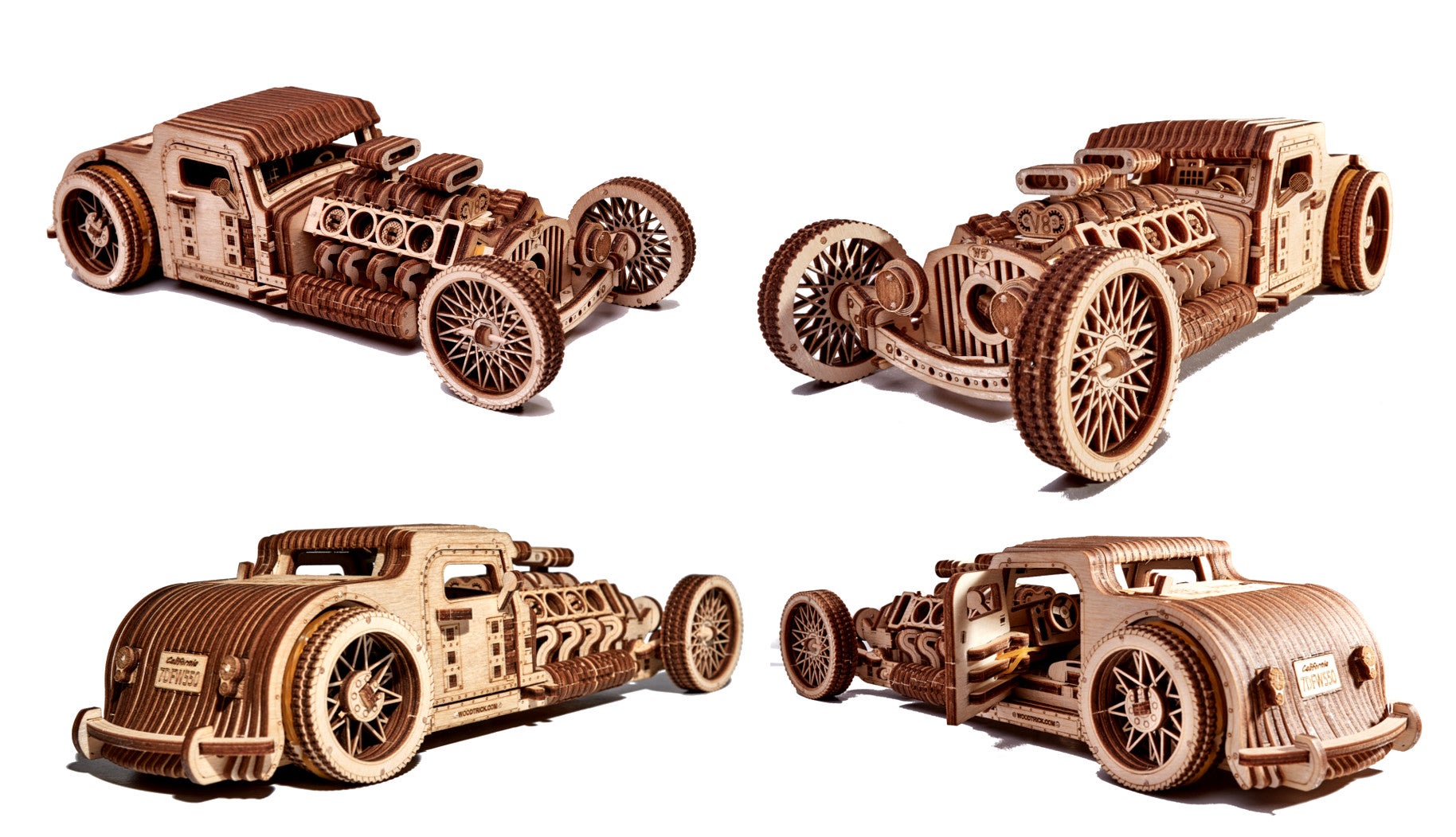 ウッドトリック　Wood Trick 機関車 R17 全長87センチ Locomotive R17 - 3D wooden mechanical model kit by WoodTrick.