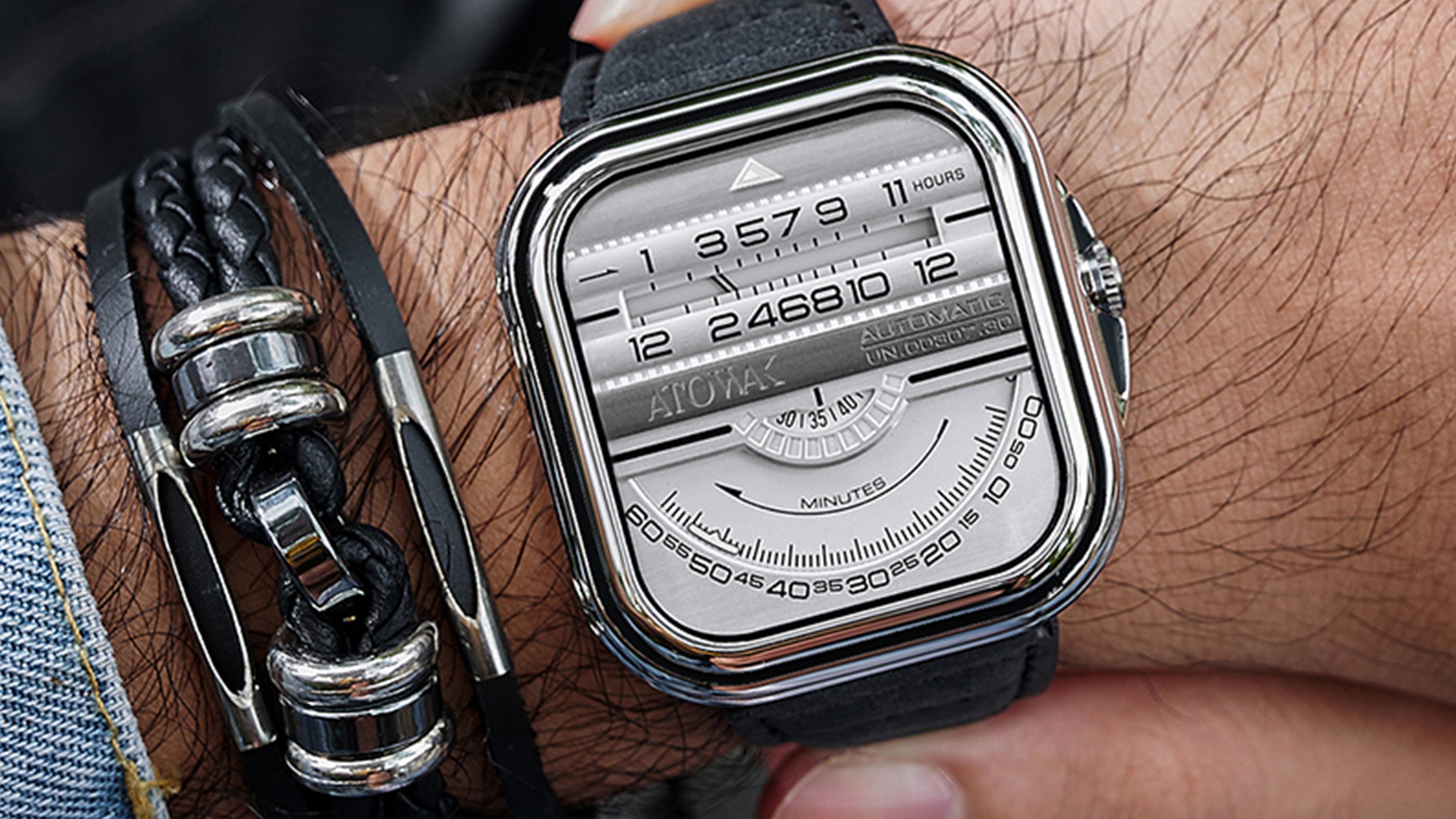ATOWAK PRO タコメーター付き自動巻き機械式腕時計 真新しい時間の見方！タコメーター付き自動巻き機械式腕時計