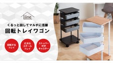 くるっと回してマルチに活躍【回転トレイワゴン】