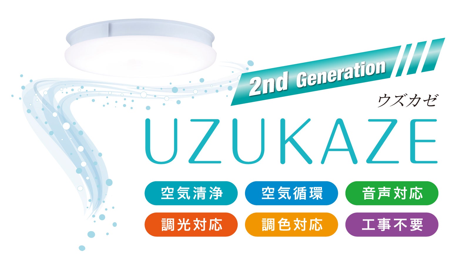 1台3役［空気清浄×ファン×ライト］進化したシーリングファンライト