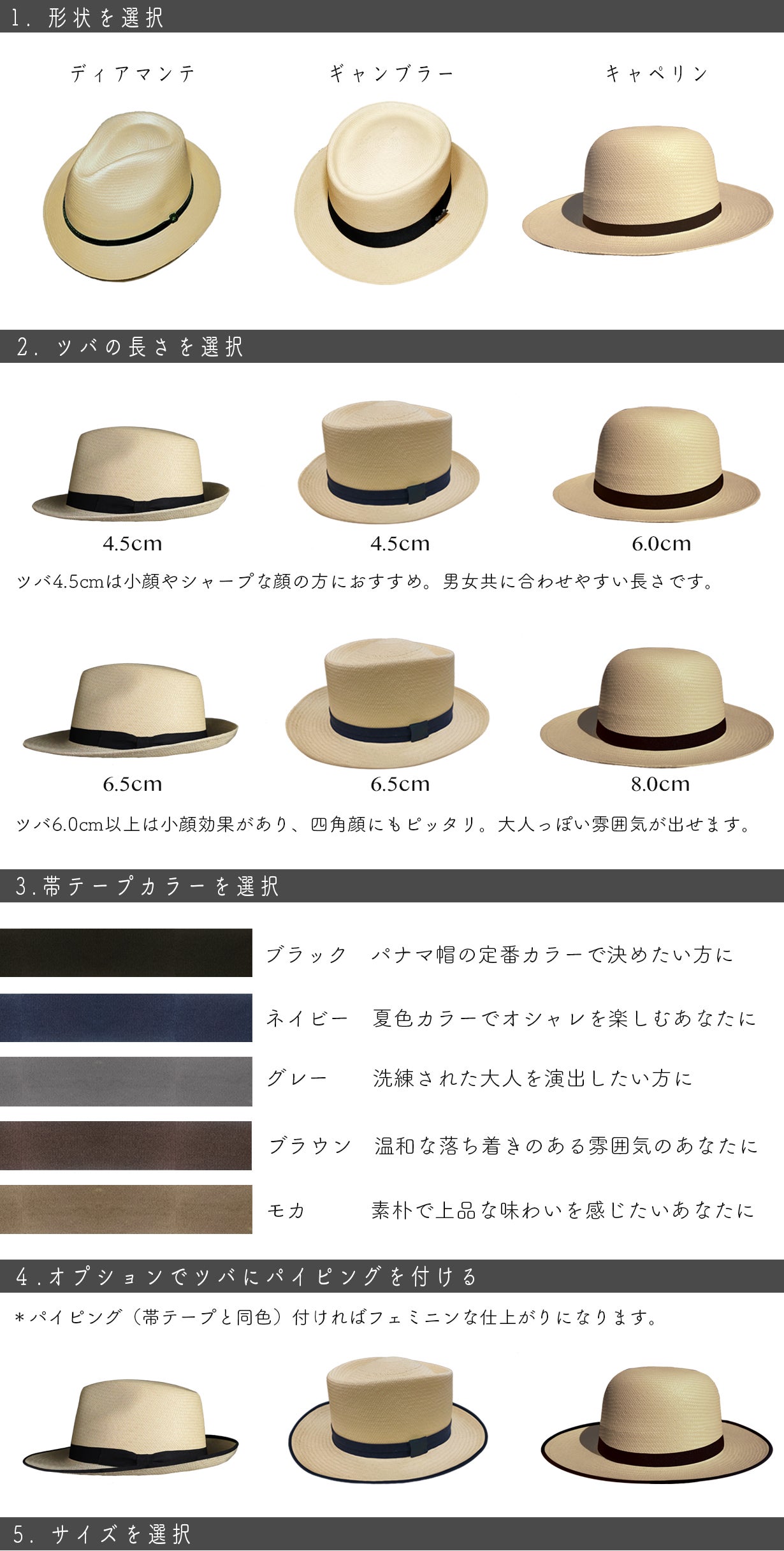 帽子材料　エクアドル産パナマ帽体　キャペリン 帽子材料 エクアドル産パナマ帽体 キャペリン柄物×3枚 （日本製
