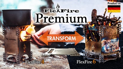 ドイツ製】極薄コンパクト携帯型 焚火台 FlexFire Premium｜マクアケ 