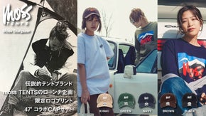 【mossTENTSローンチ企画】限定ロゴプリント+47'コラボCAPセット