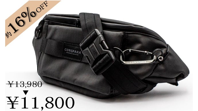 未使用　CONSPARA　最強トラベル　防刃ボディバッグ　TSAロック付き　黒 CONSPARA 最強トラベル防刃ボディバッグ TSAロックと7つの防犯機能で安心