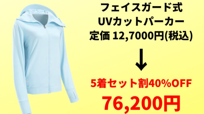 多数の特許出願中!!超高機能UVカットパーカー(ジャケット)登場 多数の特許出願中!!超高機能UVカットパーカー(ジャケット)登場