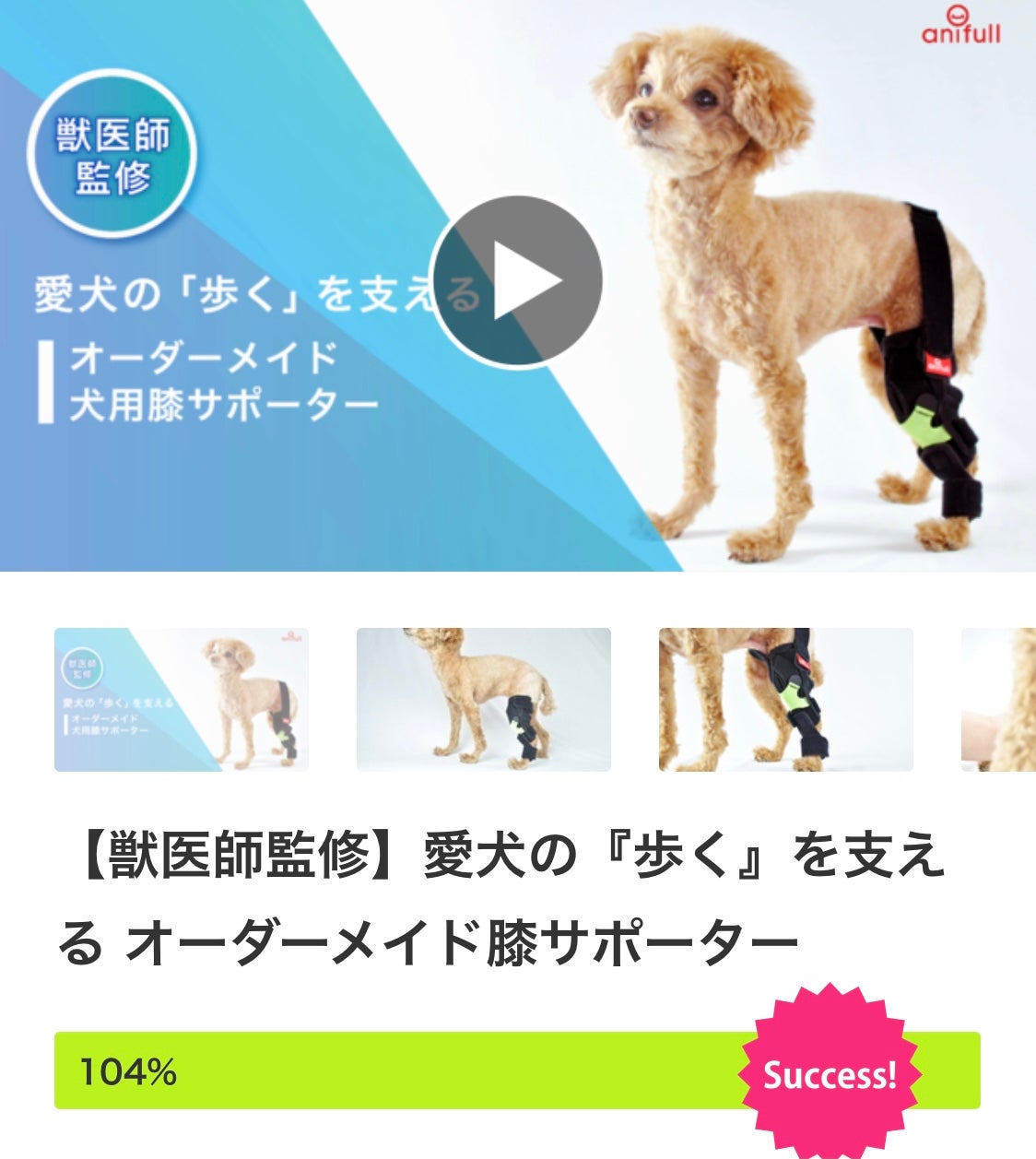 獣医師監修】愛犬の『歩く』を支える オーダーメイド膝サポーター
