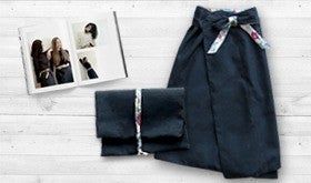 ヴィンテージ着物×伊シルクのリバーシブルスカート「renacnatta」を