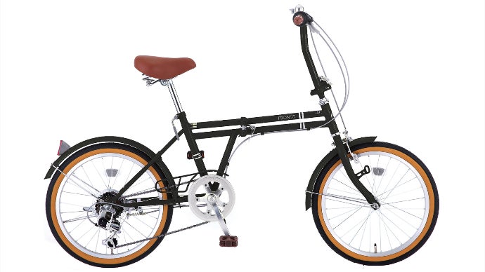 自動で空気が入るエアハブ搭載 折りたたみ自転車20／オートライト付／ブラック エアハブ 20インチ オートライト付 シマノ6段変速 折りたたみ