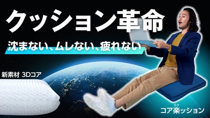 座ると無重力！新感覚3Dコアで極楽の座り心地 治療院監修 【超軽量