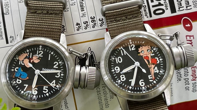 ヴィンテージ ベティーブープ腕時計 Betty Boop バンド３色 Betty Boop Collectible Watch with Red Leather Band by Jabo