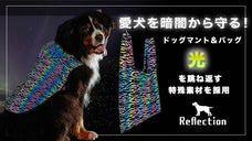 愛犬を暗闇から守る！光を跳ね返す特殊素材のドッグマント＆バッグ