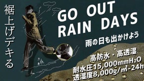 釣りやアウトドア、サイクリングに大活躍！裾上げデキる！透湿レインスーツ