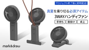 両手フリーで爽やかな風を感じる【3WAY首掛け扇風機】※6月末までにお届け！
