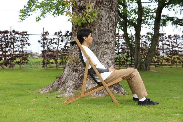 LUFT Deck Chair 天然木 ICHIBA ワンランク上の上質な時間を。ジーンズ『児島』の国産デニムを使った