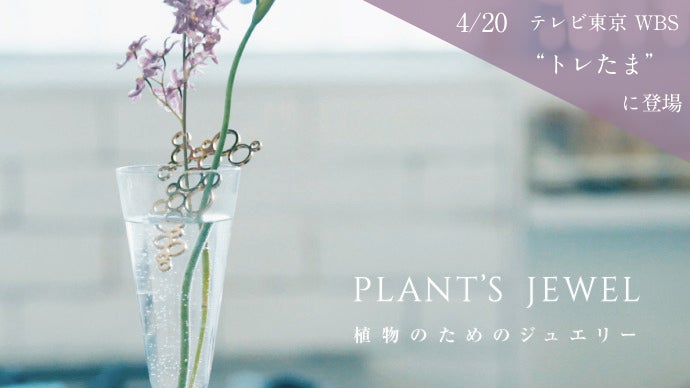 花を装い、水をきれいに保つ。「PLANT'S JEWEL（プランツジュエル