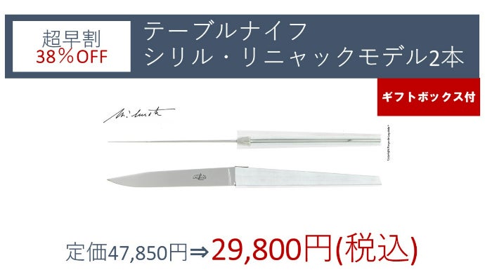 カッコいいフォルムを追求】世界的有名建築家が手掛けたテーブルナイフ