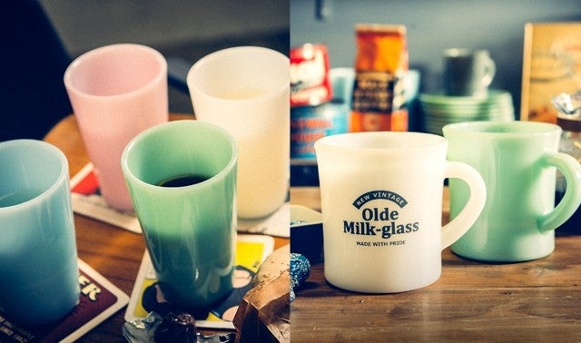 oldsea Milk-glass ミルクグラス マグカップ オールドミルクガラス oldsea Milk-glass ミルクグラス マグカップ オールドミルクガラス