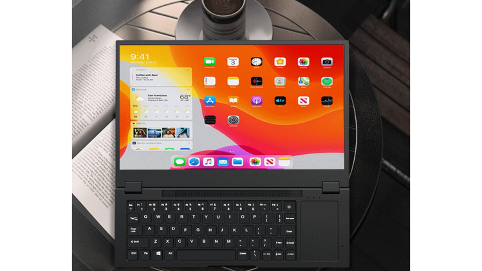 キーボード一体型ポータブルモニター14㌅ Quintokuta TK140 スマホがPC化する！大きな画面とキーボードで移動時間も作業が