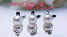 殺処分に断固反対！幻の国産 あこや双子真珠の保護猫ちゃんジュエリー