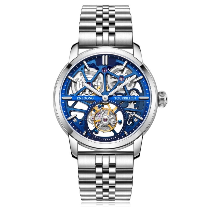 ENLOONG 316L ELT2102 トゥールビヨン スケルトン 手巻き ENLOONG 316L ELT2102 トゥールビヨン スケルトン 手巻き