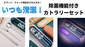 フォーク・スプーン・お箸の除菌ができる！携帯カトラリーセット・SafeEat