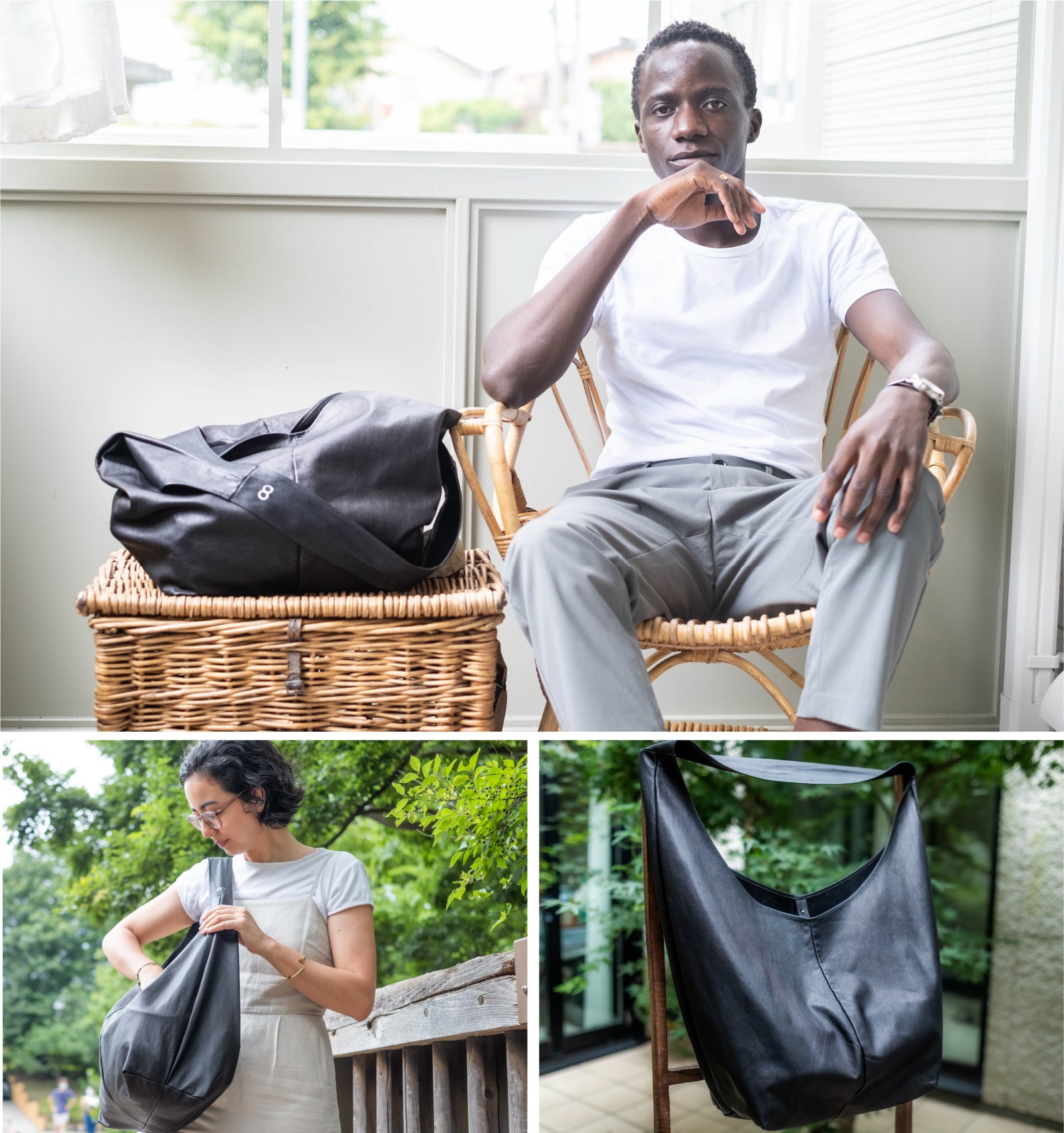 軽量×本革】ミニマリストの洗えるレザーマルシェバッグ｜マクアケ